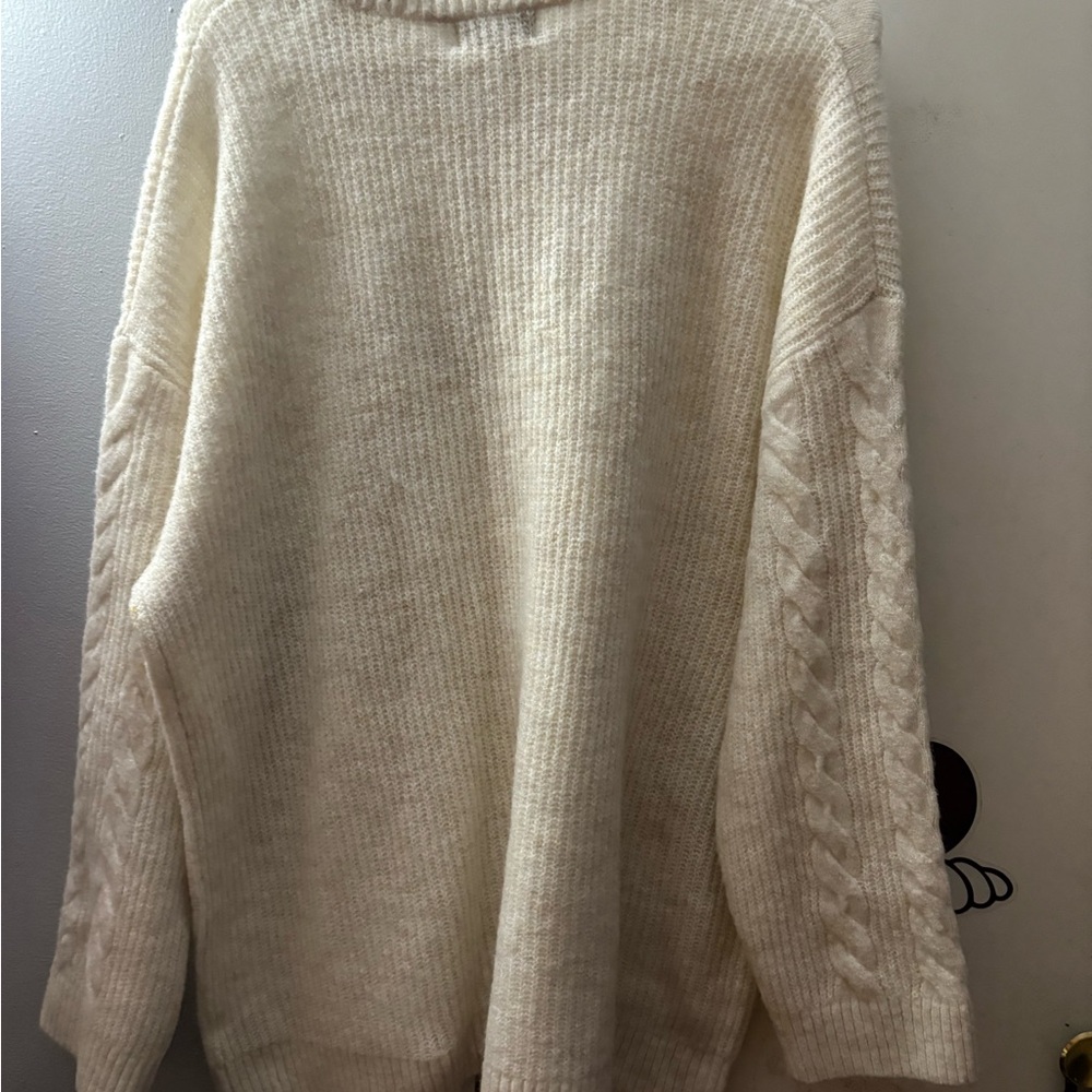 Ava & Viv Beige Ribbed Sweater - Picture 3 of 3